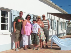 Portugal 2009 at Monte Clerigo. Andy, Wendy, Charlie, Gill, John